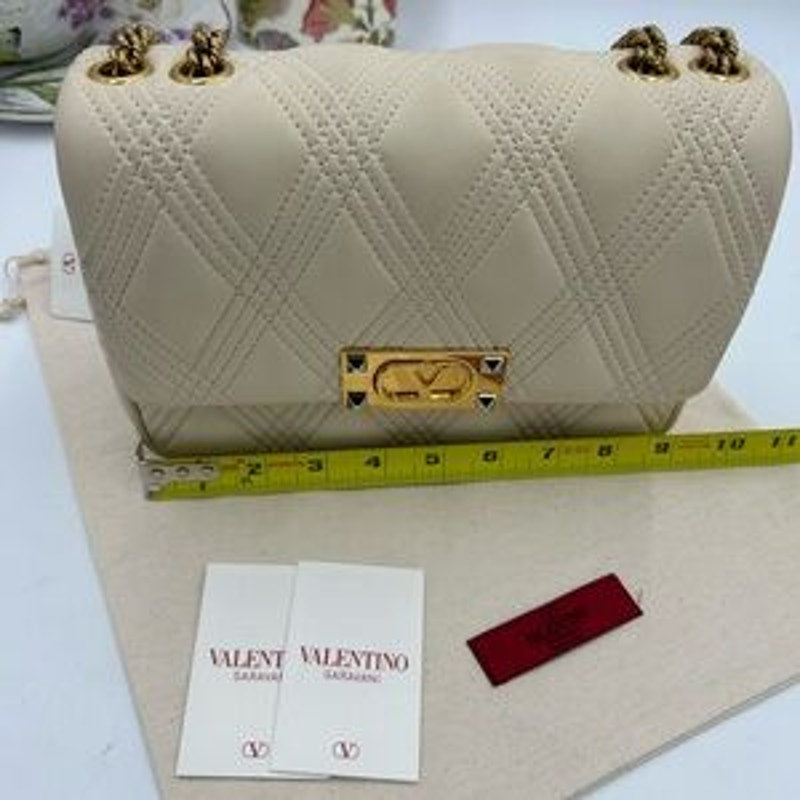 Women's Valentino Garavani QUILTIE 67 medium shoulder, Bag Nappa Leather NWT