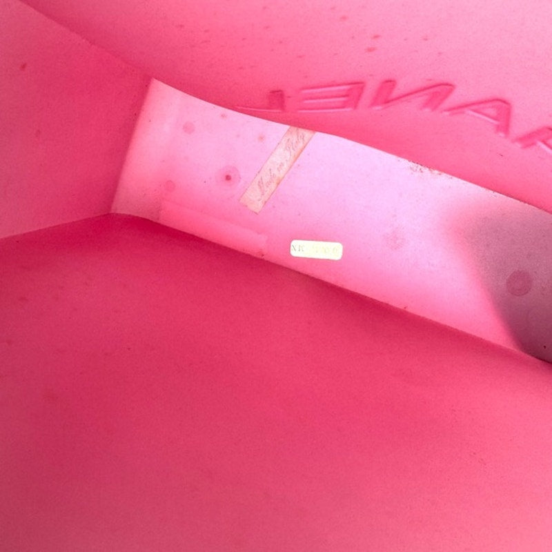 Chanel Pink Tote w/ Silver detail on strap in a neoprene, rubber like material