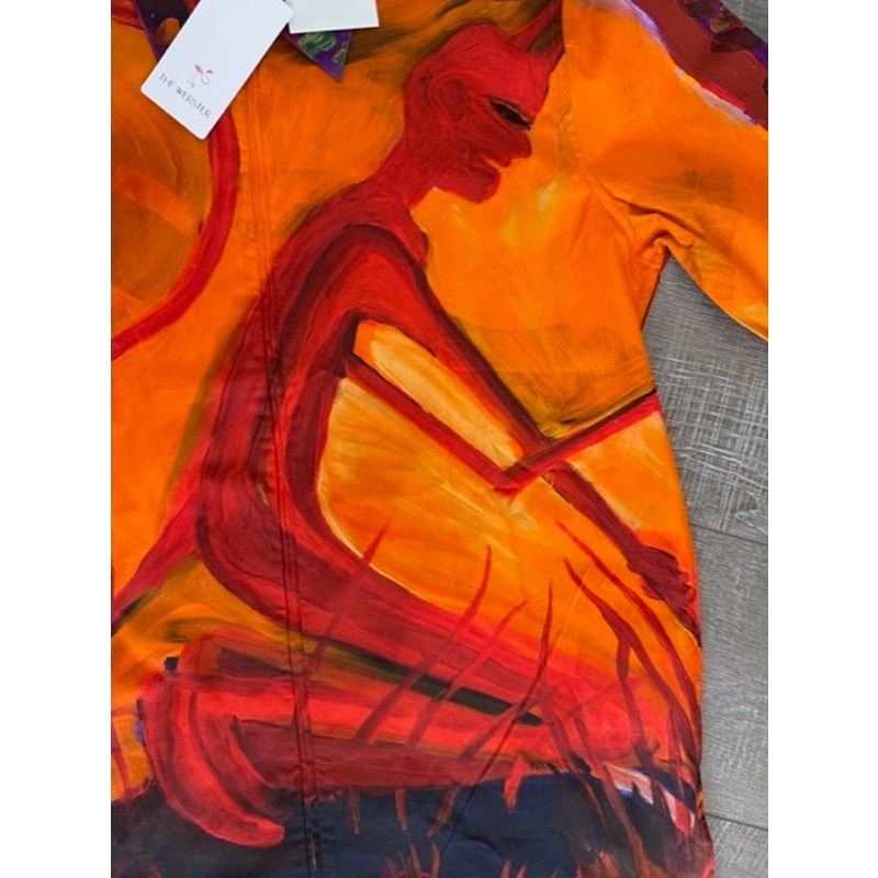 Men's Givenchy x Josh Smith NWT “Devil” Painted Rare Full Zip Shirt EU Size L
