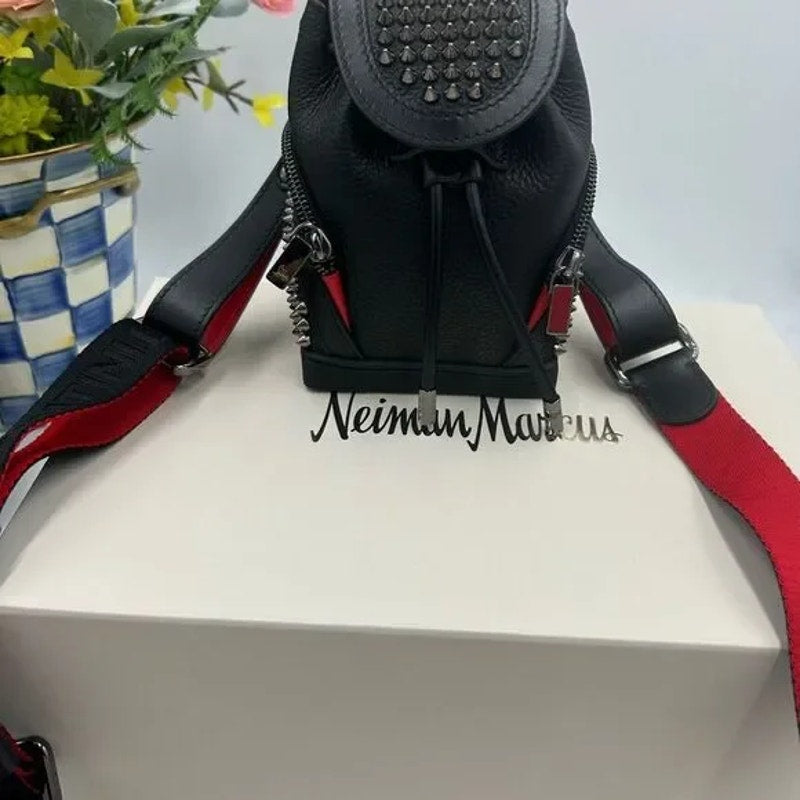 Christian Louboutin explorafunk key ring studded Crossbody bag made in Italy