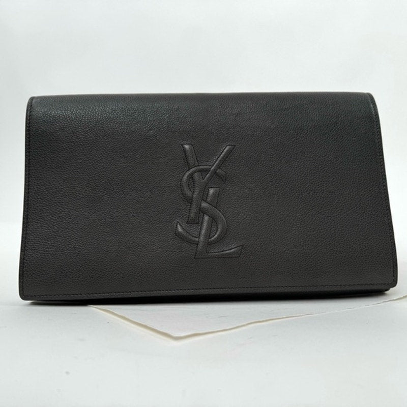 YSL Belle Du Jour grey clutch/ shoulder bag or cross body adding strap or chain