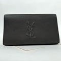 YSL Belle Du Jour grey clutch/ shoulder bag or cross body adding strap or chain