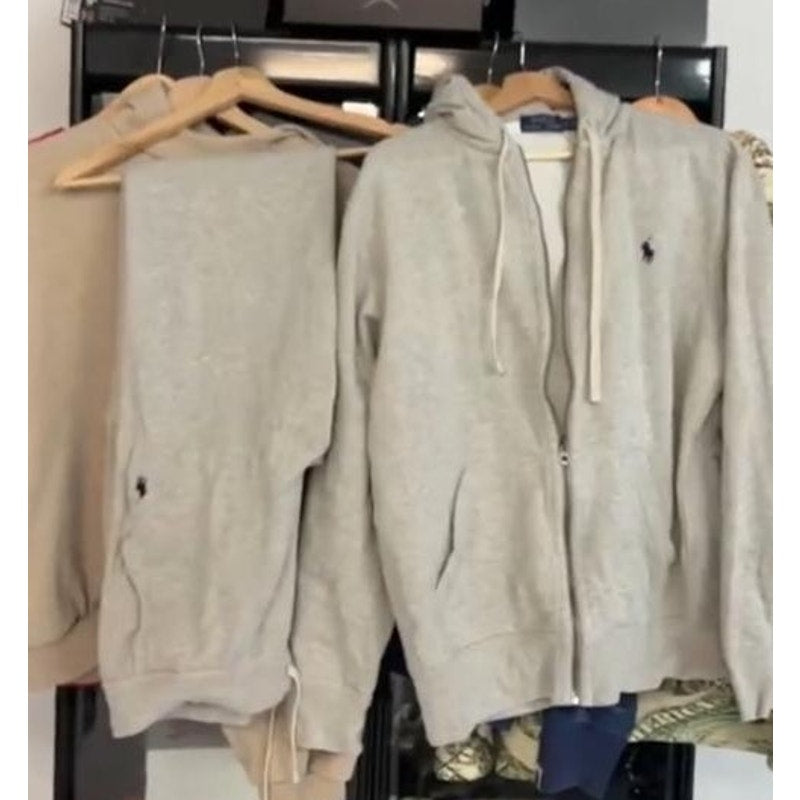 Mens Ralph Lauren Full Tracksuit (Top & Bottom) - Grey - L/M