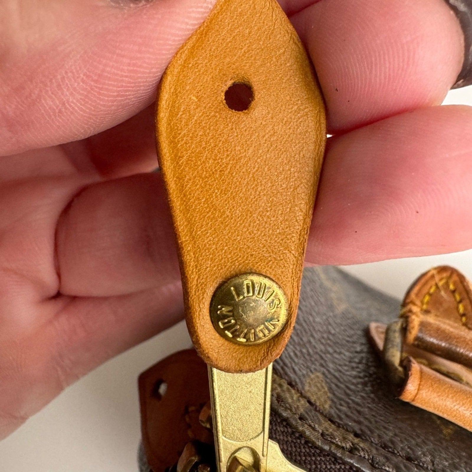 Louis Vuitton Monogram Mini Speedy HL
Replacement tab, branded rivet, Very Clean