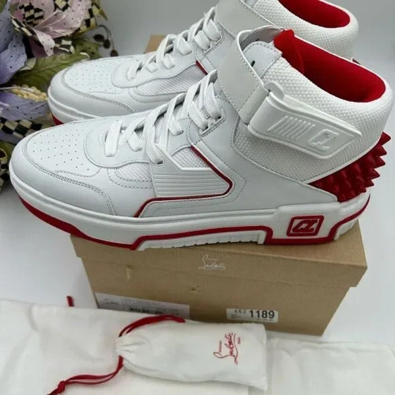 Men’s Christian Louboutin, Astroloubi leather sneakers, size 44 made in Italy