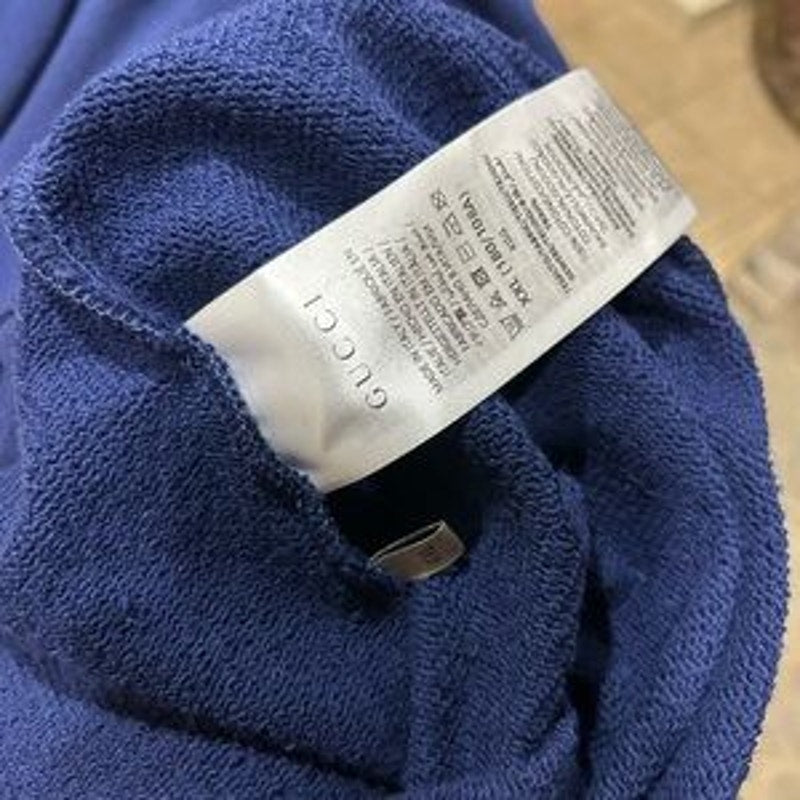 Men's Gucci embroidered logo jersey cotton hoodie, size XXL made in Italy NWT