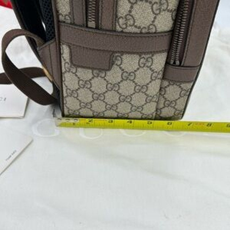 Gucci Ophedia GG Supreme, canvas and leather backpack made in Italy NWT