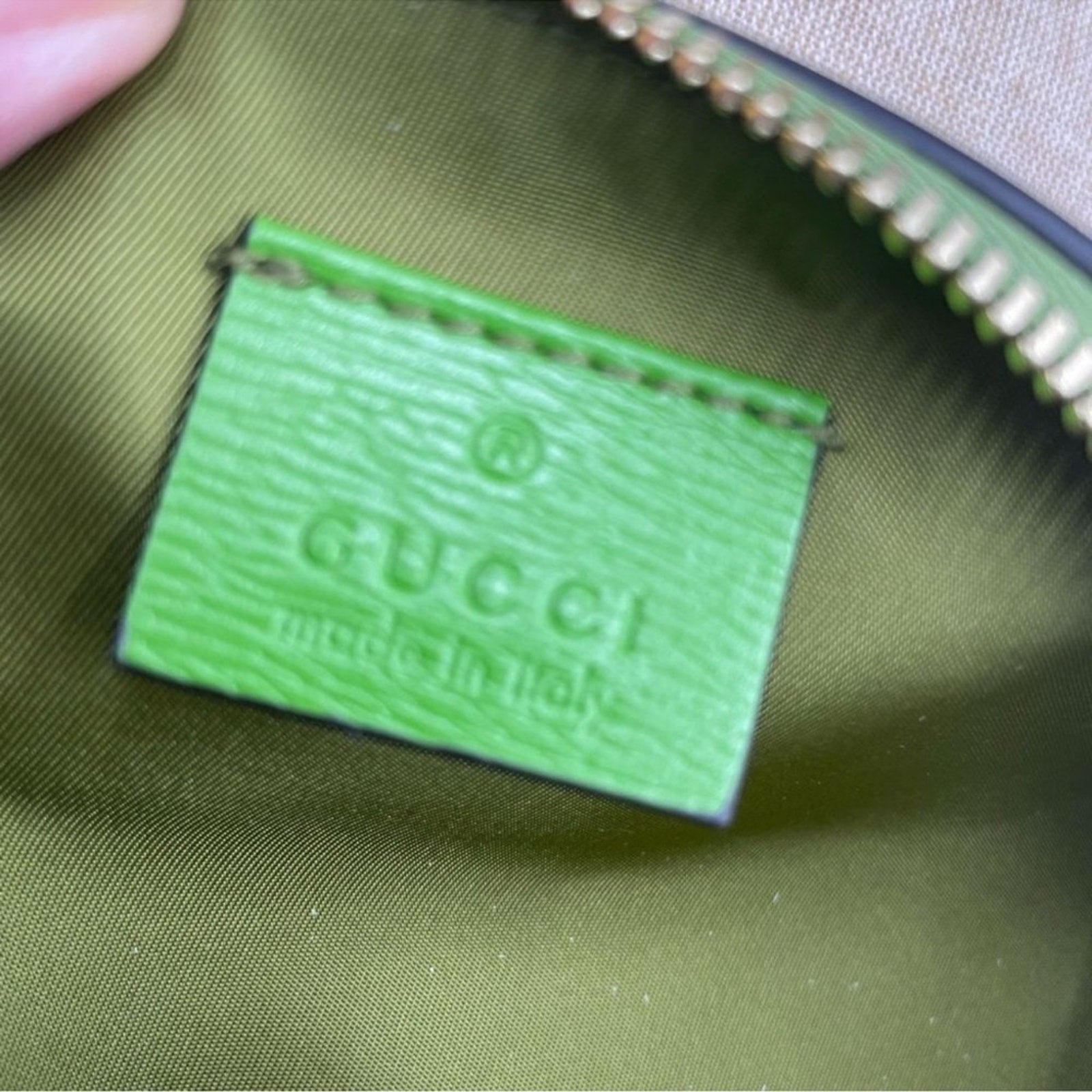 Gucci Unisex Leather Pouch Made in Italy