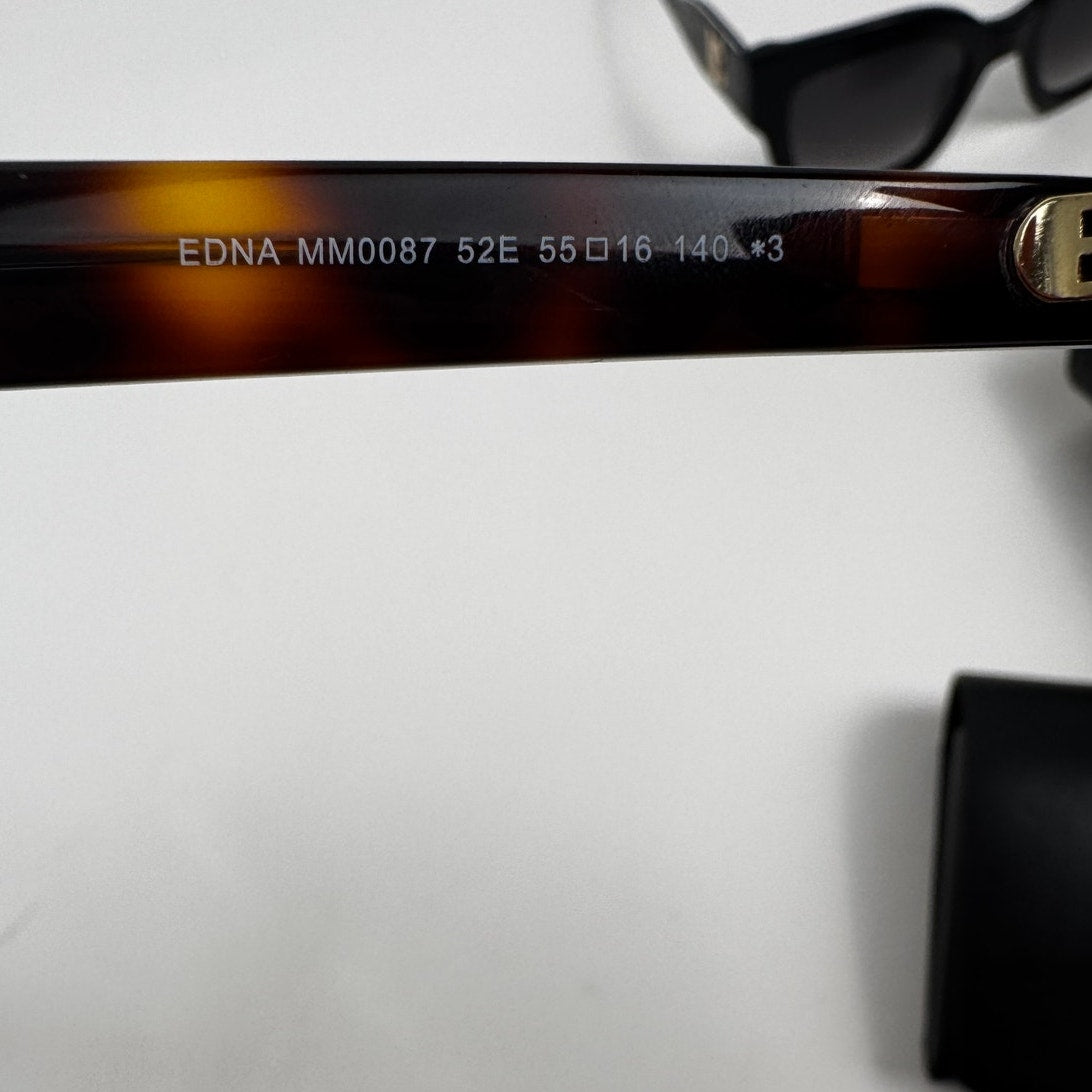 Women's Max Mara NWOT Edna Brown Tortoise Oversized Frame Sunglasses