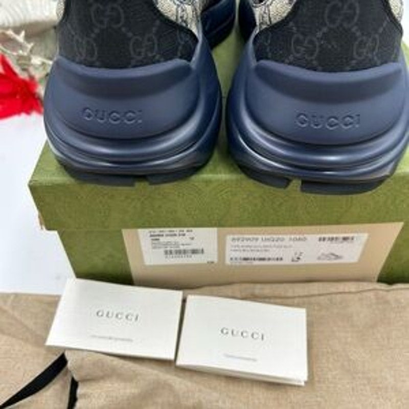 Men's Gucci GG supreme Rython sneakers size 12 made in Italy NWT