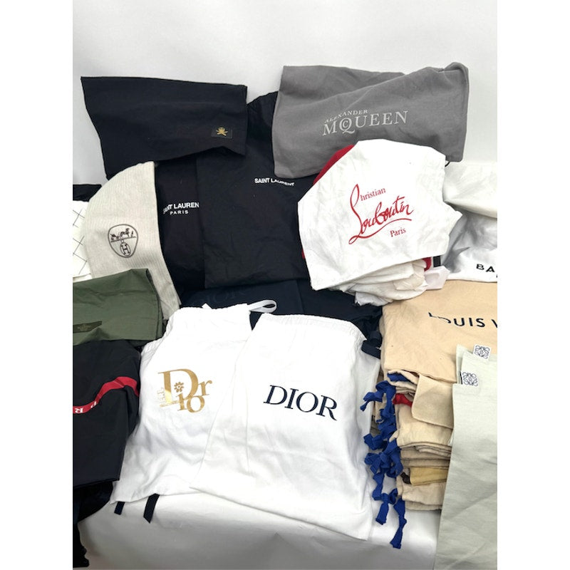 Luxury Designer Dust Bag Lot LV Dior Chanel Gucci Prada YSL Celine Hermes 196 Pc