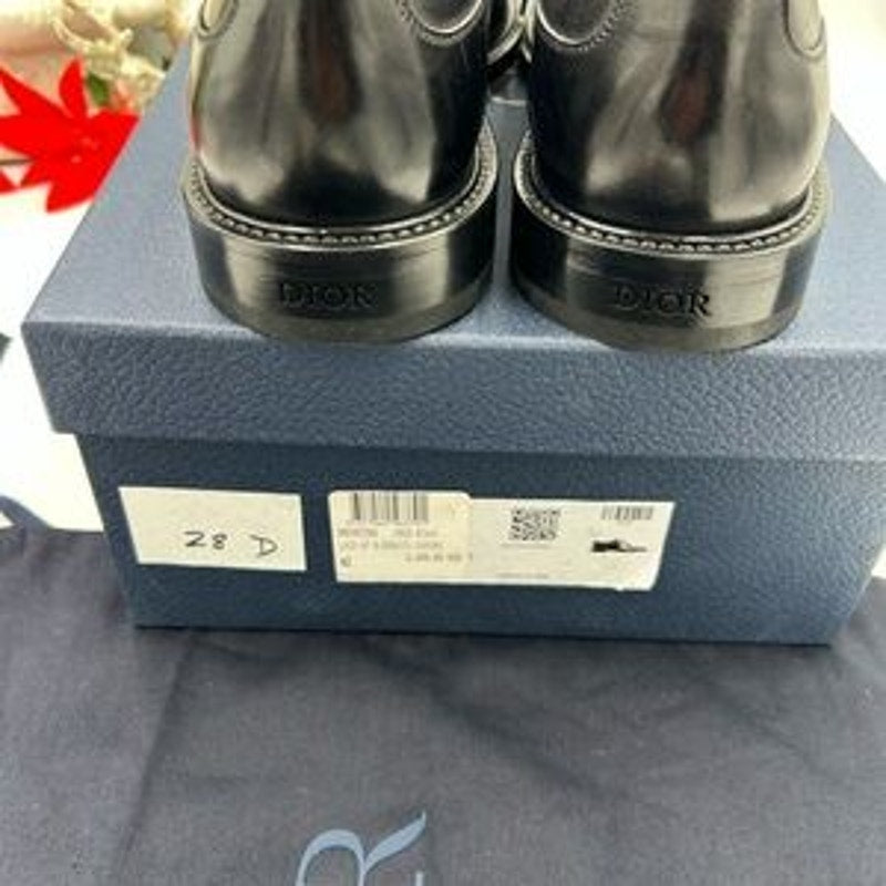 Dior Men's embassy, Black Leather Oxford Shoes size 42 made in Italy