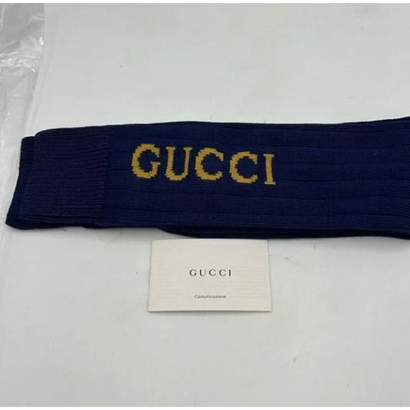 Men's Gucci intarsia logo socks size medium, made in Italy