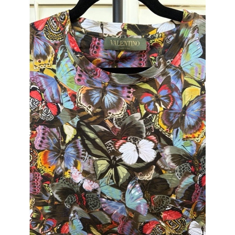Valentino Men’s Butterfly Cut & Sew T-Shirt Size Large – Made in Italy
