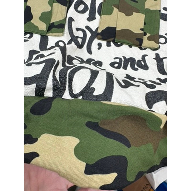 Men's Dolce & Gabbana NWOT Camouflage Print Inserts Hoodie Size L