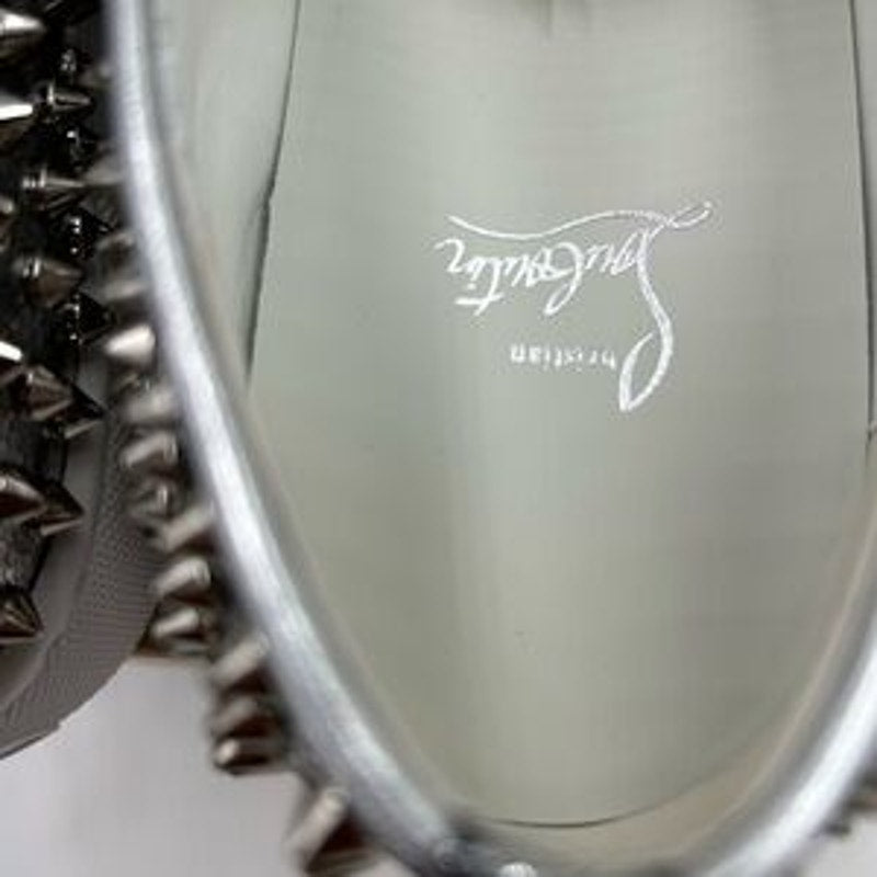 Men's Christian Louboutin roller boat spike slip on sneakers size 42 made Italy