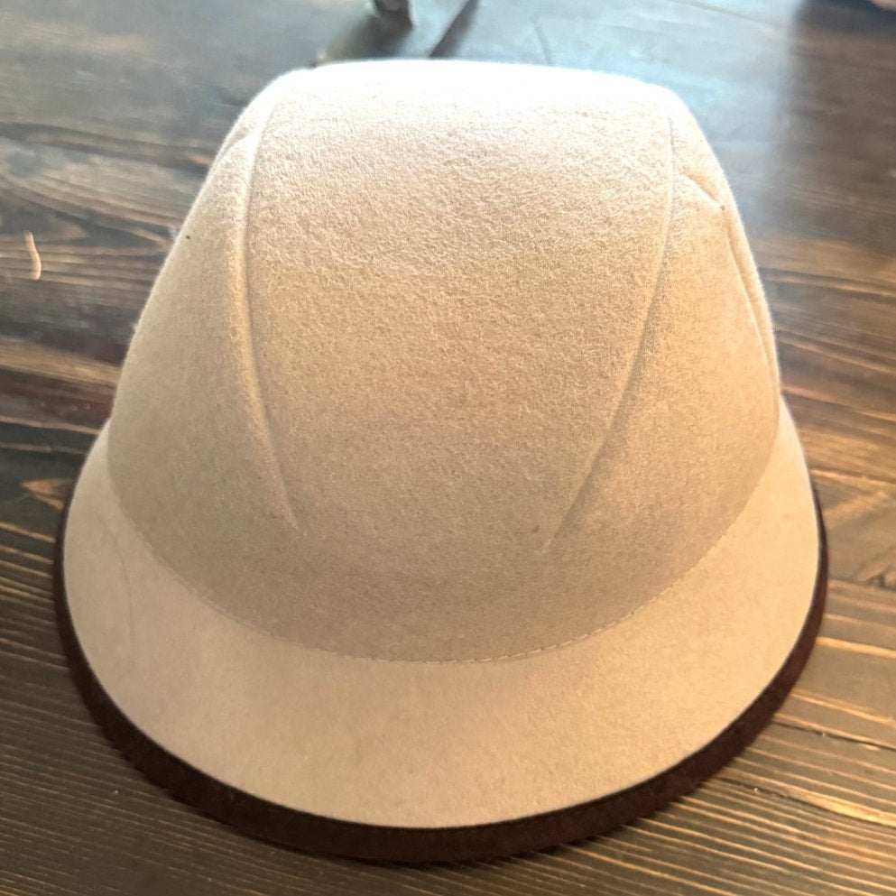 Women’s Filippo Catarzi NWT Gray Wool Bucket Hat with Brown Trim – Made in Italy