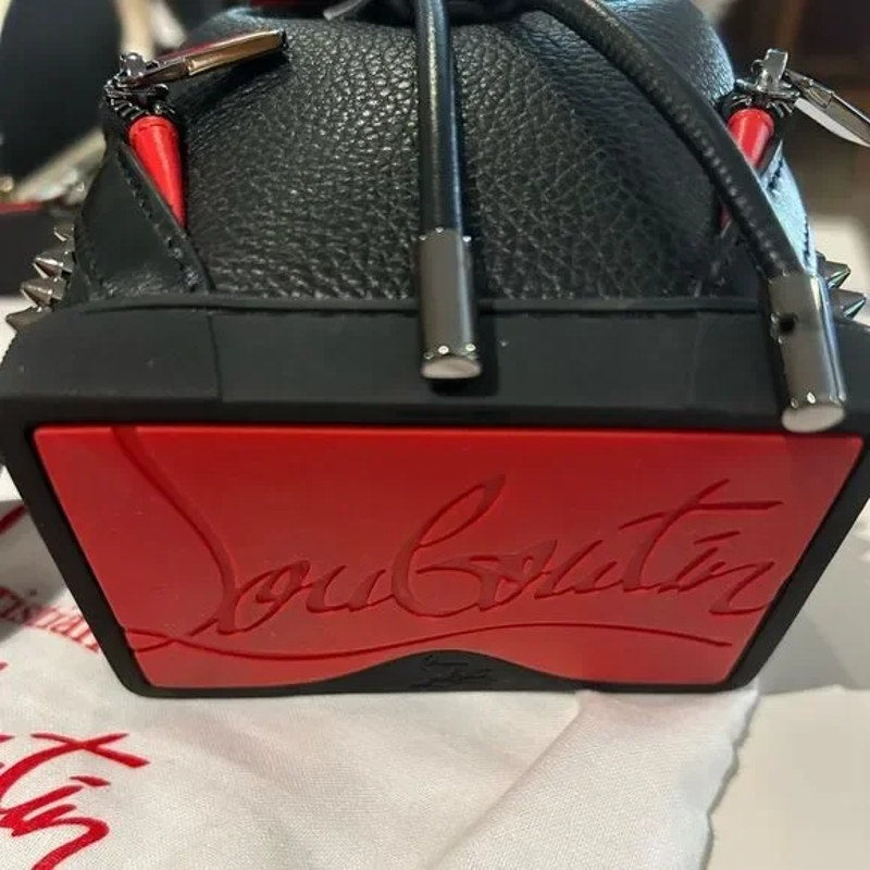 Christian Louboutin explorafunk key ring studded Crossbody bag made in Italy