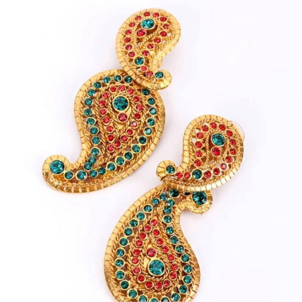 Women's Oscar de la Renta rhinestone drop earrings