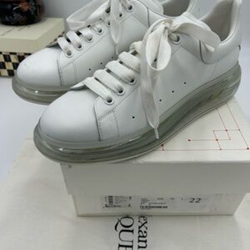 Men's Alexander, McQueen oversized clear sole sneakers size 44 made in Italy