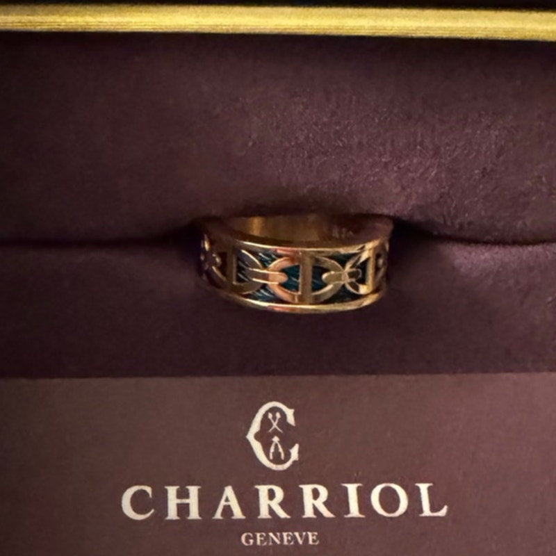 Charriol Forever Marine Full Inclusion Ring Size 8