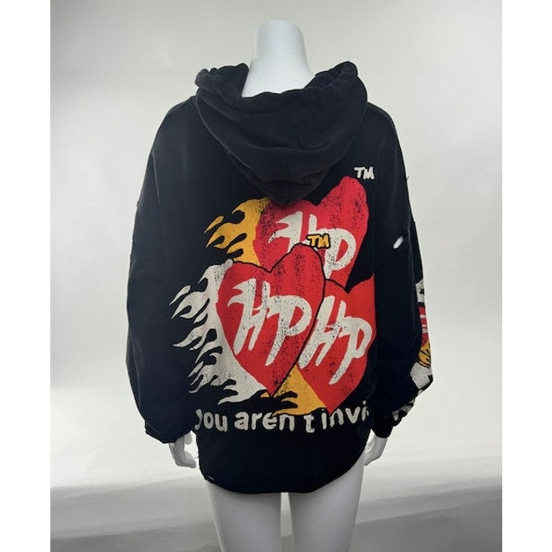 Men's Hyde Park "You Aren't Invited" Easy Does It Double Heart Hoodie Black S