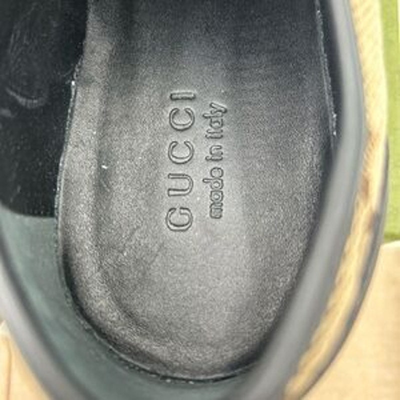 Men’s Gucci, maxi GG Supreme canvas loafers size 12 made in Italy