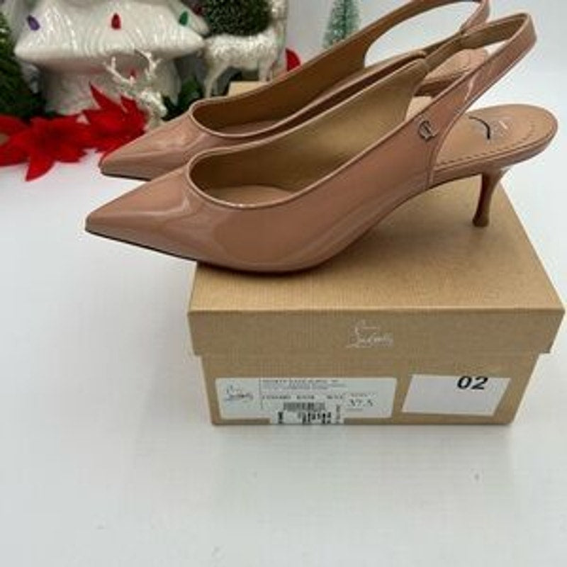 Christian louboutin women's sporty Kate 55 Patent Leather size 37.5 made Italy