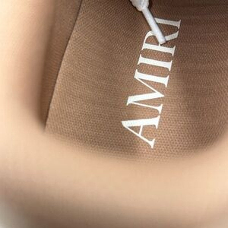 Men's AMIRI BOUCLE SKEL low top leather trimmed sneakers size 44