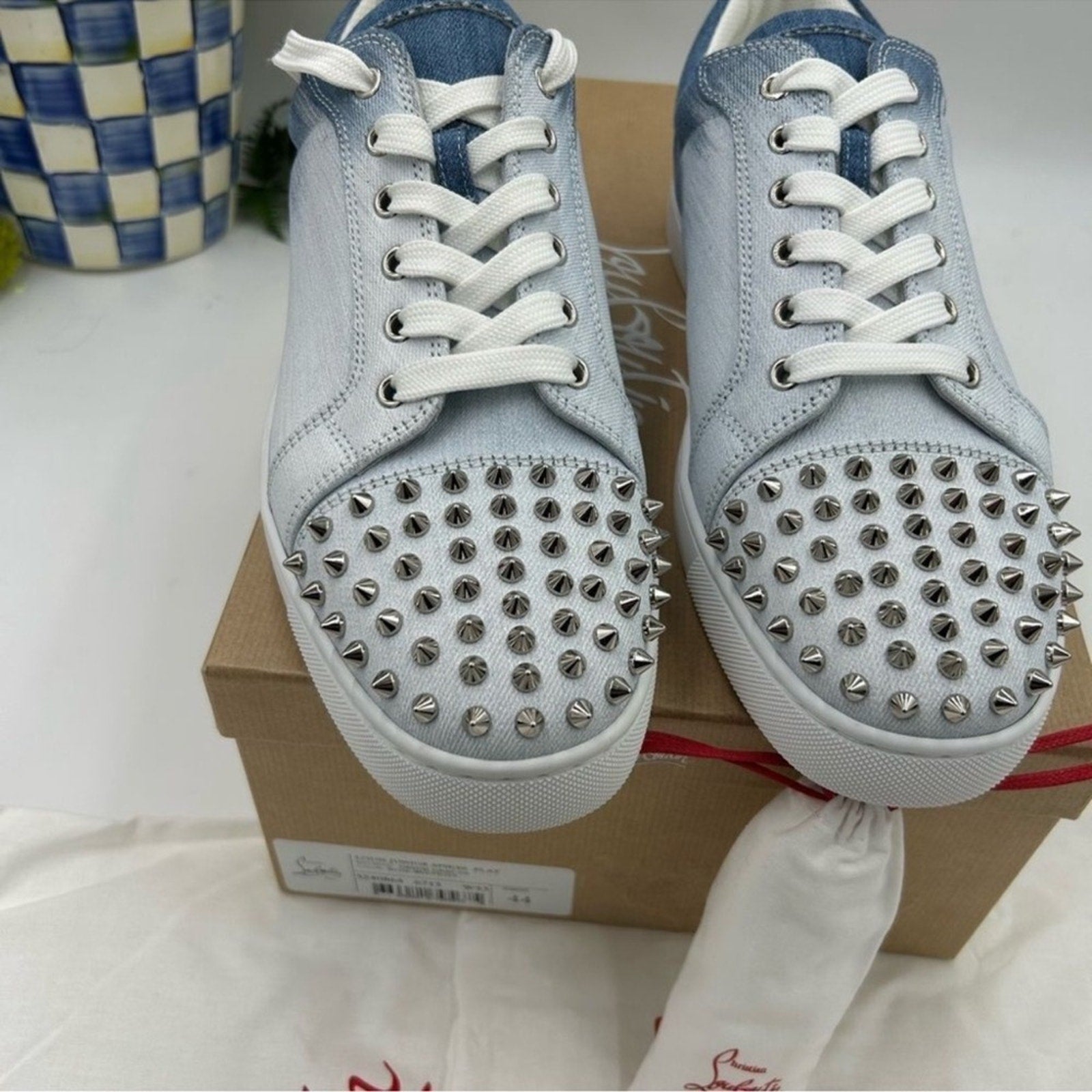 Men's Christian Louboutin, Louis Jr spikes size 44 made in Italy