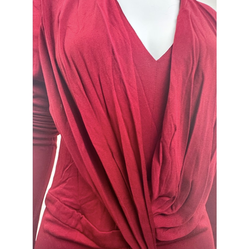 Gucci NWOT Red Gathered Dress Size XL Fits US 8/10 Made in Italy