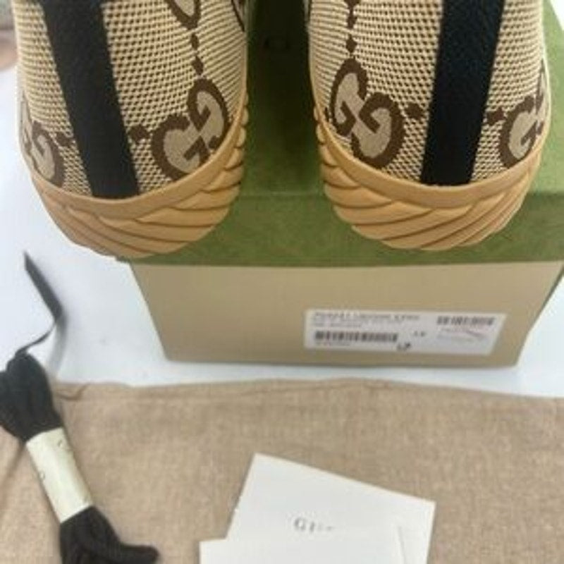 Gucci Beige and Brown low top sneakers size 13 made in Spain