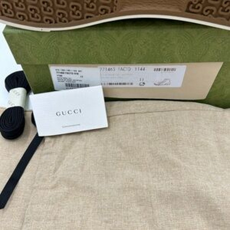 Gucci Men's tennis 1977 Black and Gray High-Top Sneakers size 11 made in Italy