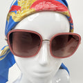 DIFF NWOT Pink & Gold Genevive Oversized Sunglasses With Case