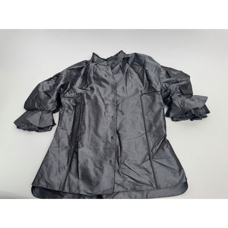 Obzee New York Co. Inc Black 100% Silk Coat Size 42 Made in Korea