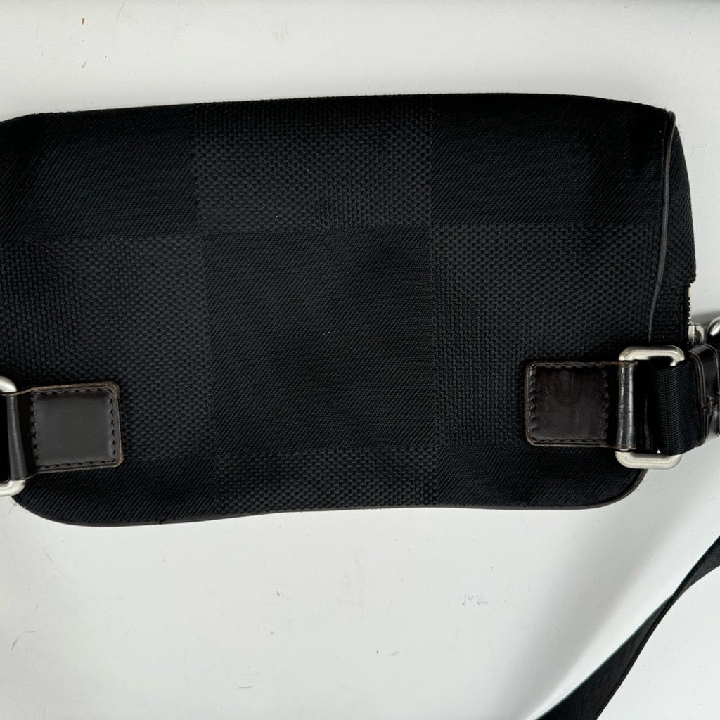 LV Black Damier Ebene Geronimos Cross Body Fanny Pack Bum Bag- READ DESCRIPTION