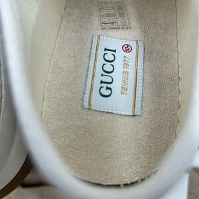 Gucci Brown GG Monogram canvas platform Sneakers size 10.5 made in Italy