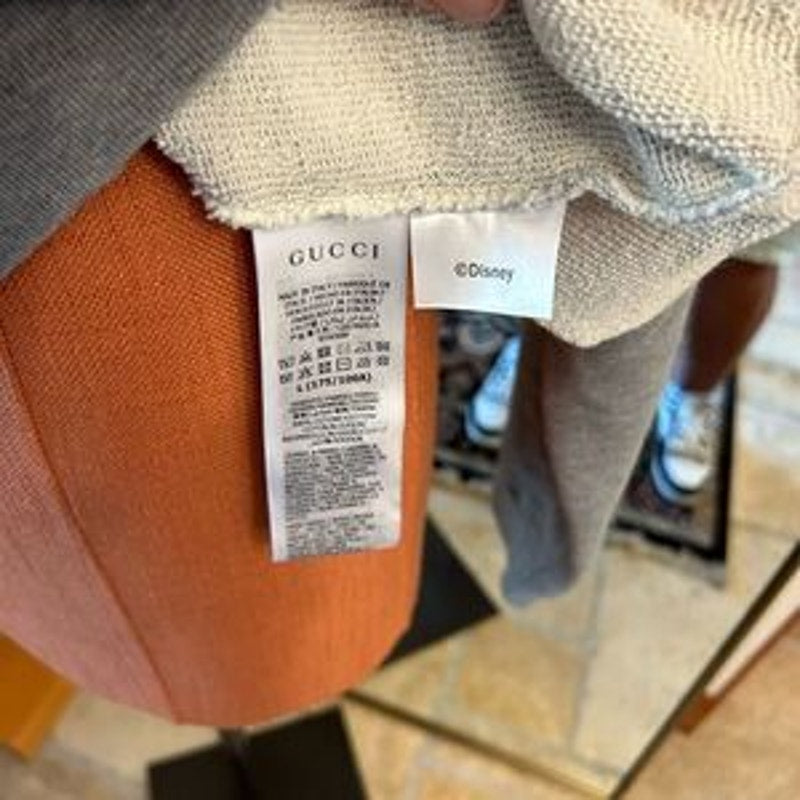 Men’s Gucci, X Disney, Donald Duck heavyweight sweatshirt size large made Italy