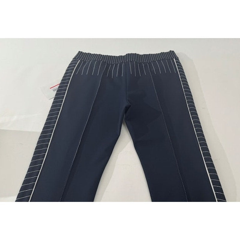 Women's Valentino Navy Blue & White NWT High Waist Drawstring Pants Size 44