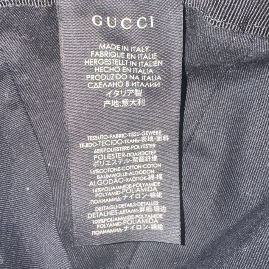 Unisex Gucci Original GG Canvas Baseball Hat With Web Size Large - Used