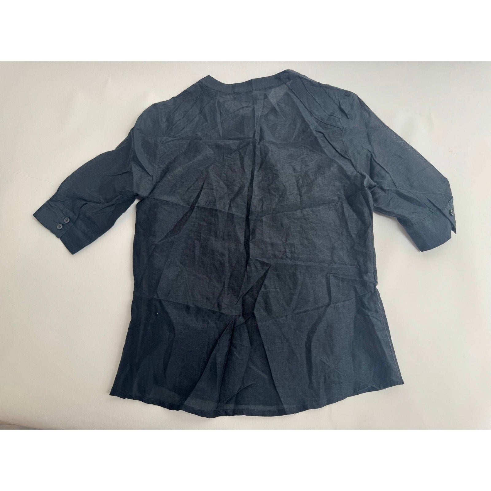 Barbara Bui NWT Black Silk Embellished Pintuck Tunic Blouse – Size 38 / S