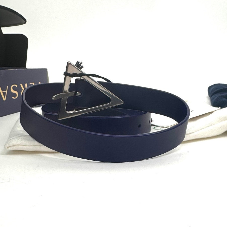 Unisex Bottega Veneta NWT Purple Leather Belt With Triangle Buckle 90cm / 36 in