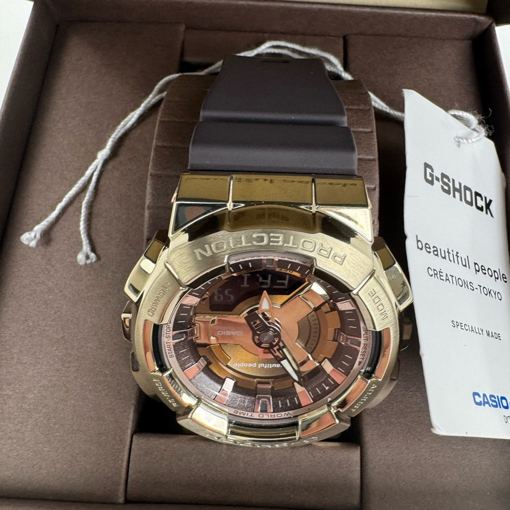 Casio G-Shock x Beautiful People GM-S110BP-5AJR Brown Analog-Digital Watch NIB