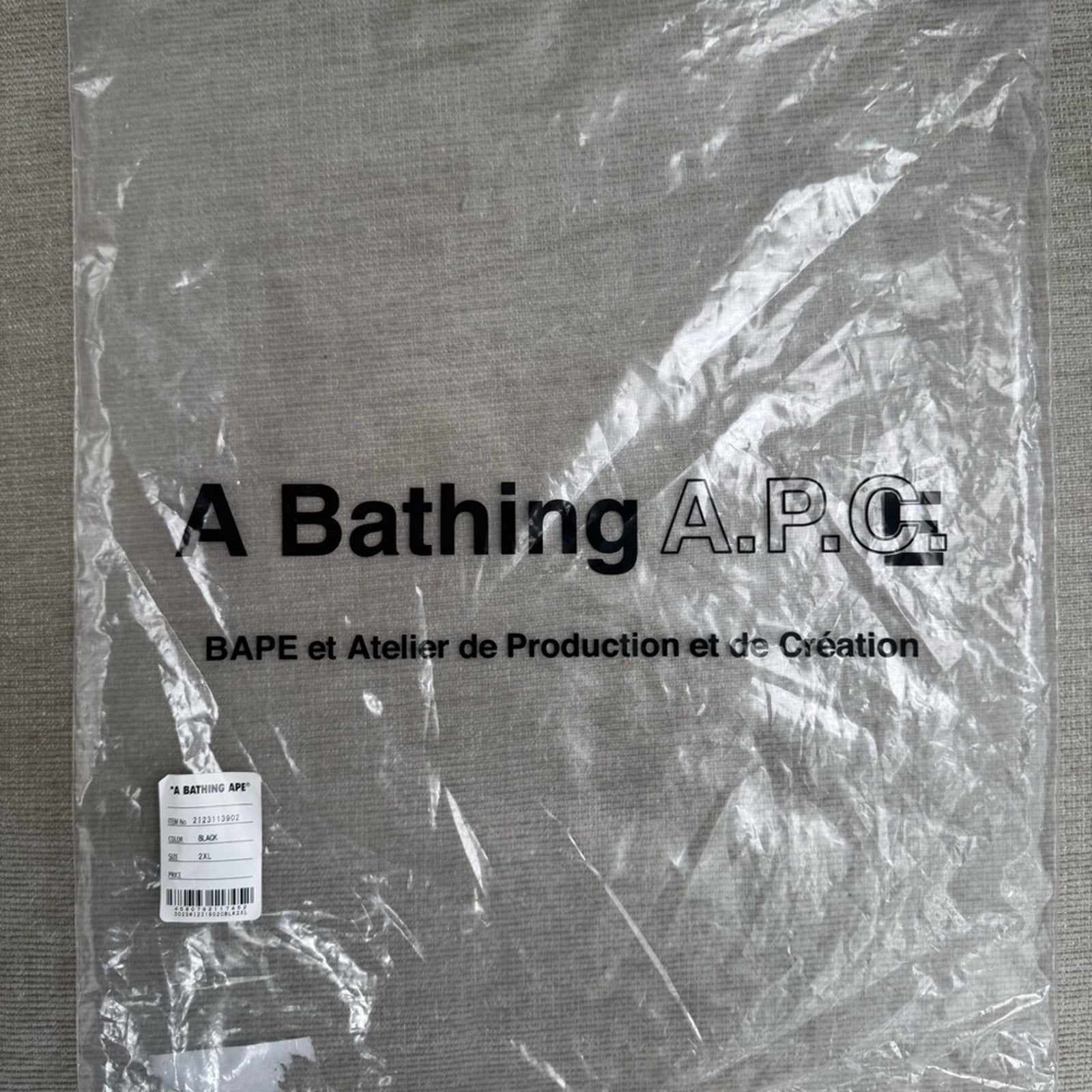 Men’s A Bathing Ape X APC Milo Cloud Sweatshirt in size 2x, NWT’s in factory bag