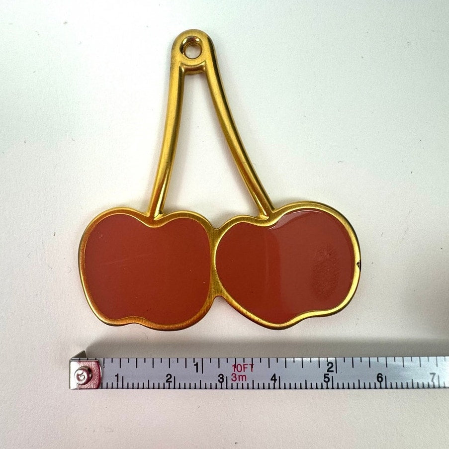 Furla Muted Cherry Charm – Bag Charm / Necklace Pendant / Key Chain Accessory