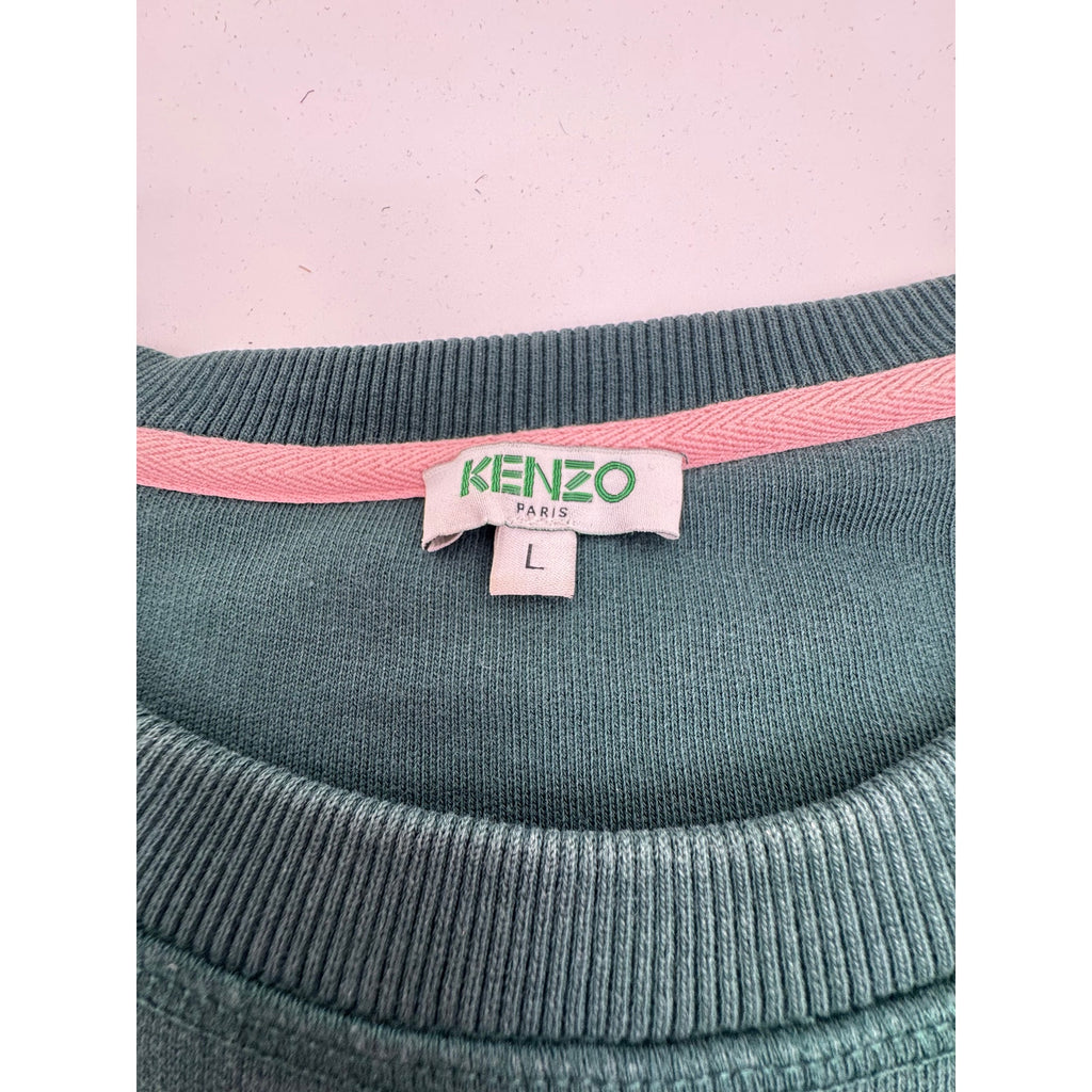 Kenzo Green Eye Embroidered Women's Top Size Large