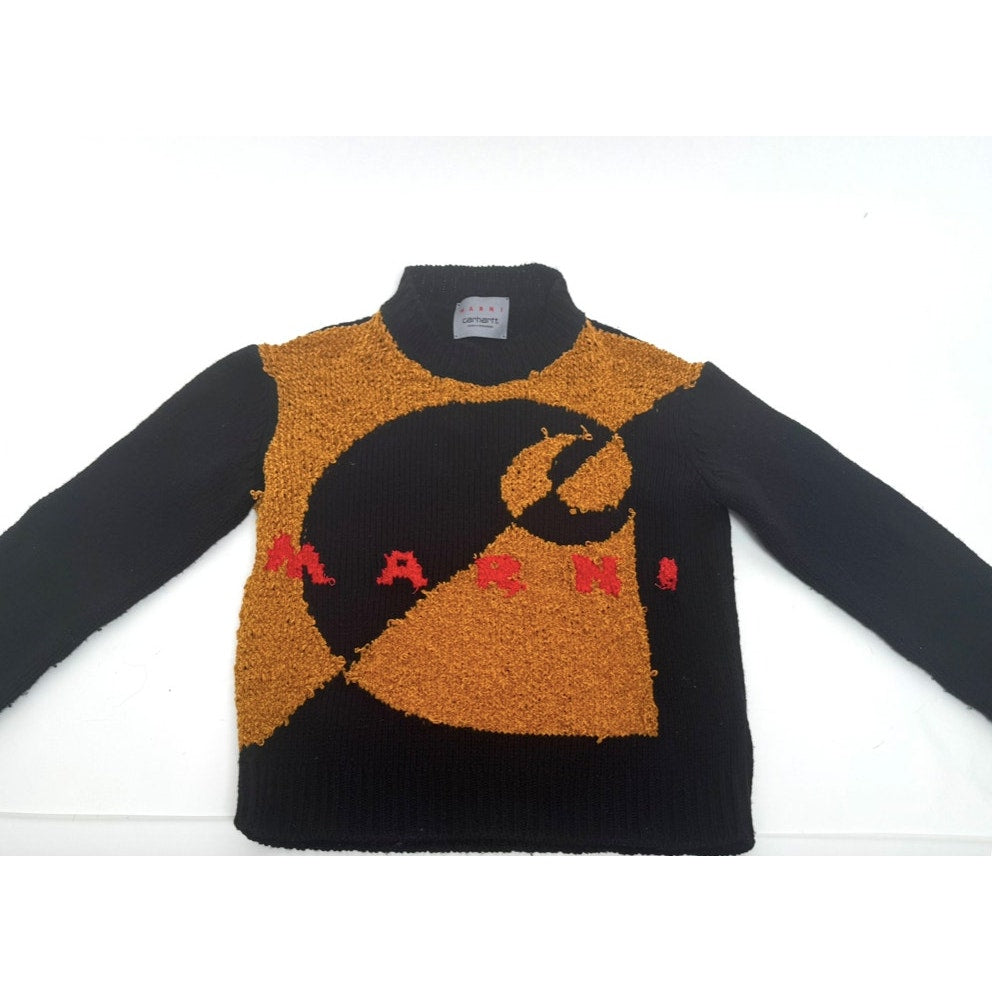 Marni x Carhartt Tan & Black Special Ed. Collaboration Sweater Size 46 / US 10