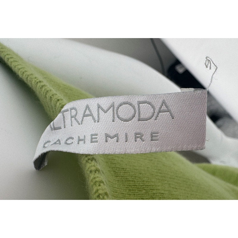 Ultra Moda NWT Green 100% Cashmere Sleeveless V-Neck Sweater Size M