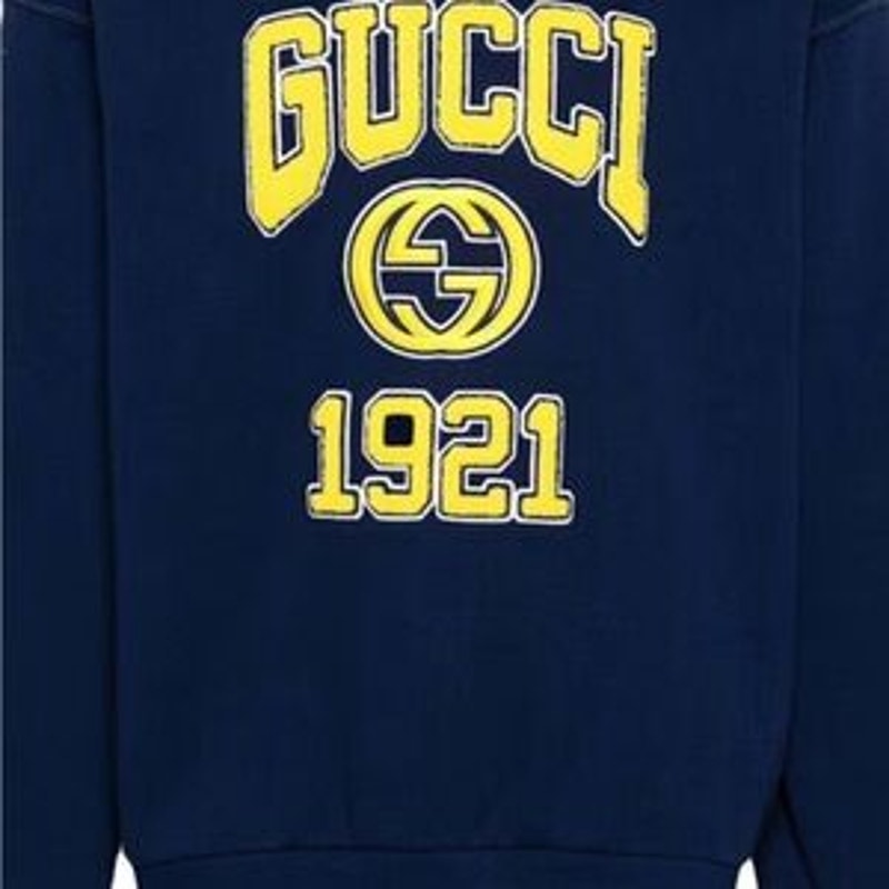 Men's Gucci embroidered logo jersey cotton hoodie, size XXL made in Italy NWT