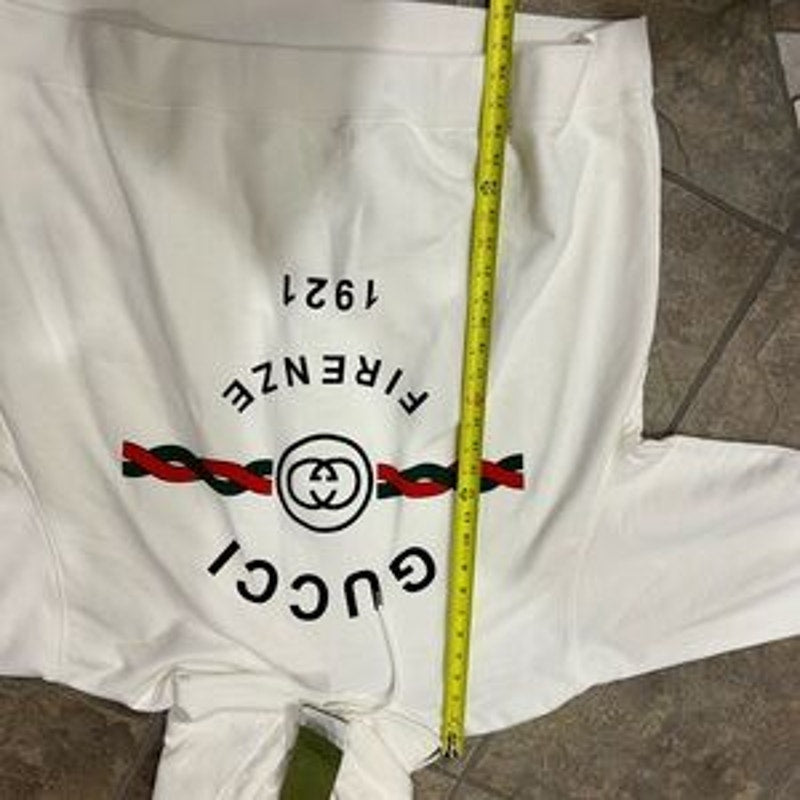 Men's Gucci FIRENZE 1921 cotton hoodie interlocking G/web stripe size XXXL